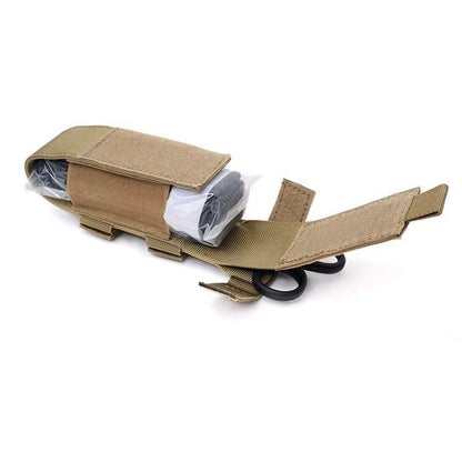 Tactical Outdoor Molle Scissor Bag Medical Shears Pouch Multifunctional Tourniquet Holder Storage Bag Case Flashlight Holster