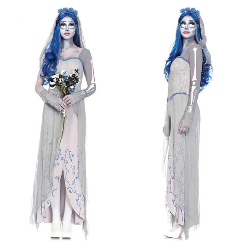 Dress for Female Devil Cosplay Party Devil Corpse Bride Costumes Halloween Women Scary Vampire Costume Clothes Witch Dresses \