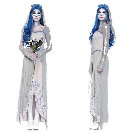 Dress for Female Devil Cosplay Party Devil Corpse Bride Costumes Halloween Women Scary Vampire Costume Clothes Witch Dresses \