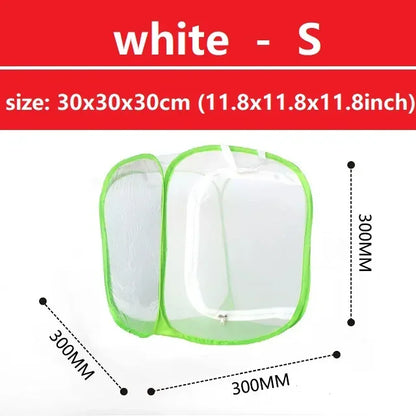 S - M - L Butterfly Habitat Outdoor Mesh Plant Enclosure Folding Insect Cage Insect Proof Net Monarch Insect Terrarium Pop-up