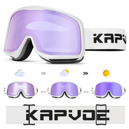 KAPVOE Sale OTG Photochromic Ski Snowboard Goggles Women Men Outdoor Sports Skiing Eyewear UV 400 Winter Snow Protection Glasses