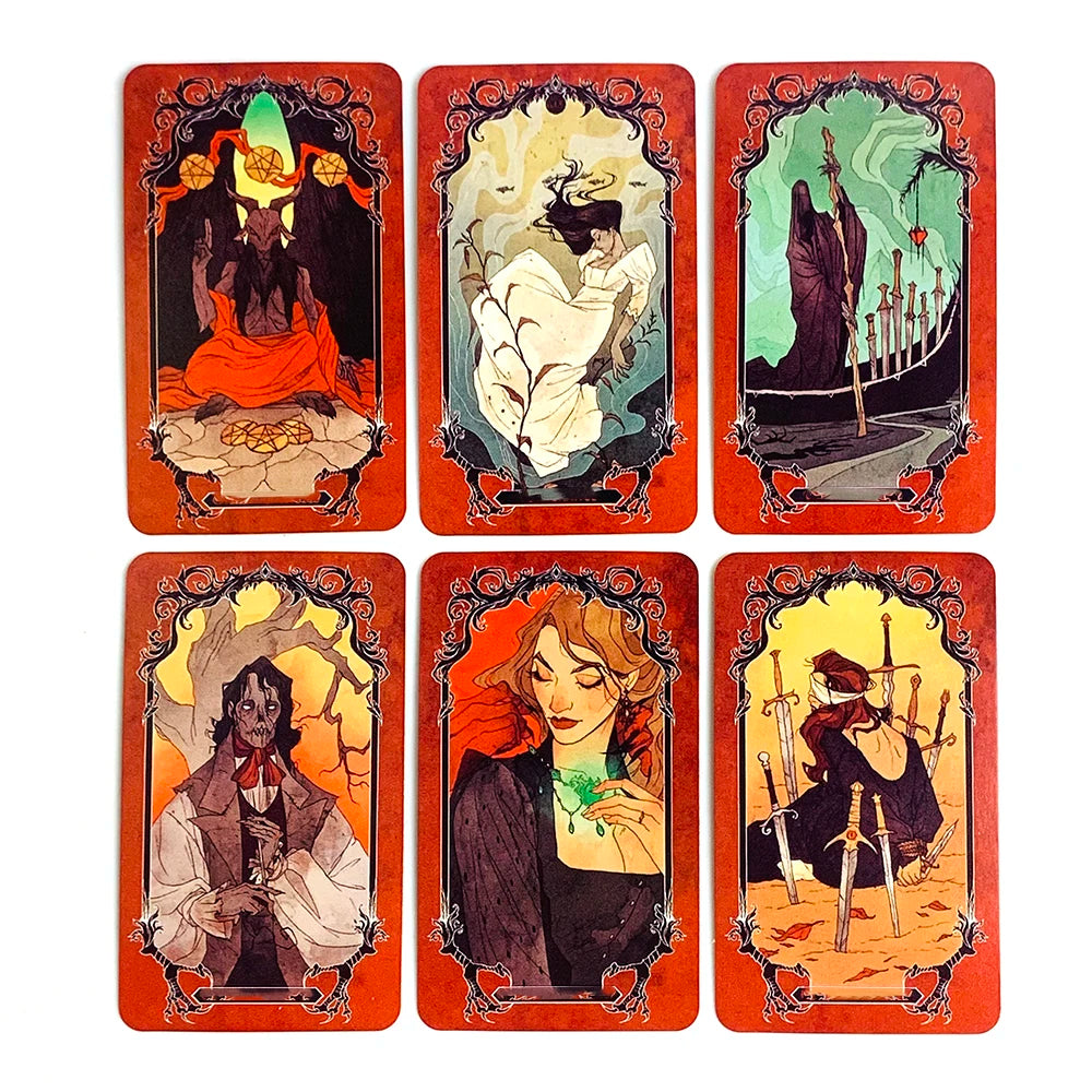 Hot-selling Tarot Deck A 78 Cards Family Gathering Cards Game Fortune Divination Board Game , Halloween and Christmas Gifts