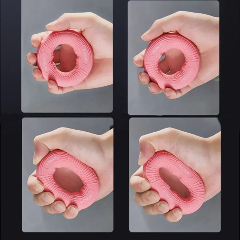Silicone Hand Grip Strengthener 20-80LB Gripping Ring Finger Trainer Carpal Expander Muscle Finger Stretcher Relieve Wrist Pain