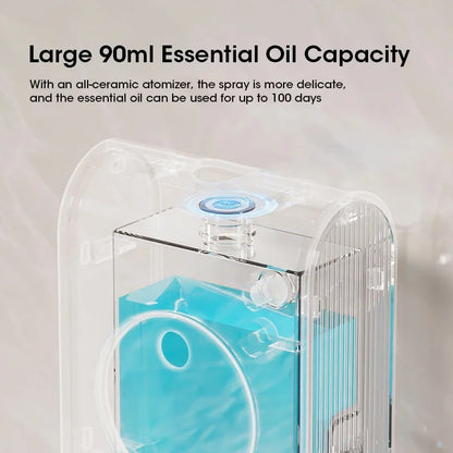 Automatic Sensor Aromatherapy Machine Wall-Mounted Fragrance Usb Rechargeable Deodorant Home Fragrance With Clock FunctionUltrasonic DiffusersGoWisse.com