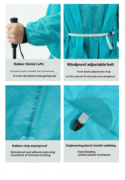 3F UL GEAR Sleeve Raincoat Lightweight Windproof and Waterproof PU5000mm 3D Silicon Coating Fabric About 180g Nylon Polyester