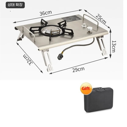 Lohascamping Camping Table IGT Folding multifunctional IGT table Full set roll Brazier table adjustable Desktop burner bbq table