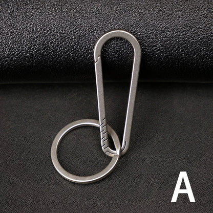 1PCS Multifunctional Titanium Alloy Metal Keychain Quick Release Carabiner Buckle Bottle Opener Car Accessories Waist Keyring