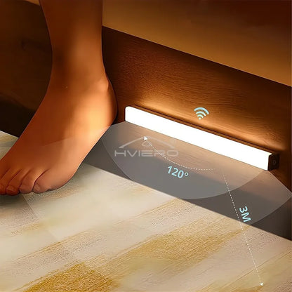 Motion Sensor Night Lights Wireless LED Cabinet Lamps USB Rechargeable Magnetic For Wardrobe Room Closet Kitchen Aisle lighting