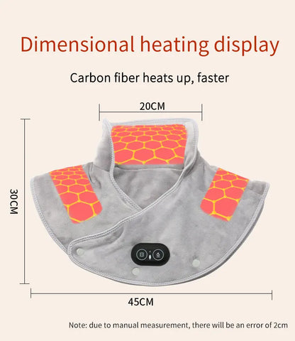 Electric Heating Pad Neck Shoulder Shawl Winter Rapid Heating Blanket Heated Massage Cape Pad Cervical Massager Relieve Fatigue