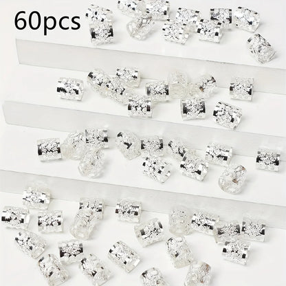 40pcs Loc Hair Jewelry for Braids Hippie Style  Alloy Braid Hair Ring for Girls Women Dreadlock Hair Accessories