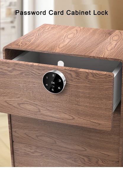 Zinc Alloy Touch Digital Password RFID IC Card Cabinet Drawer Lock Built-in Lithium Battery