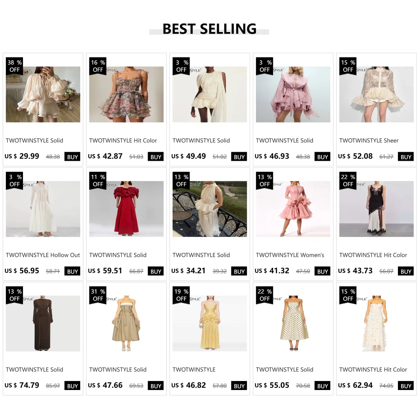 TWOTWINSTYLE Solid Patchwork Lace Up Mini Dresses For Women O Neck Long Sleeve High Waist Designer Dress Female Fashion Style