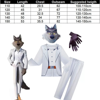 The Bad Guys Movie Cosplay Costume Bad Guys Mr.Wolf Piranha Snake Shark Cosplay Costume Halloween Party Uniform Birthday Gift