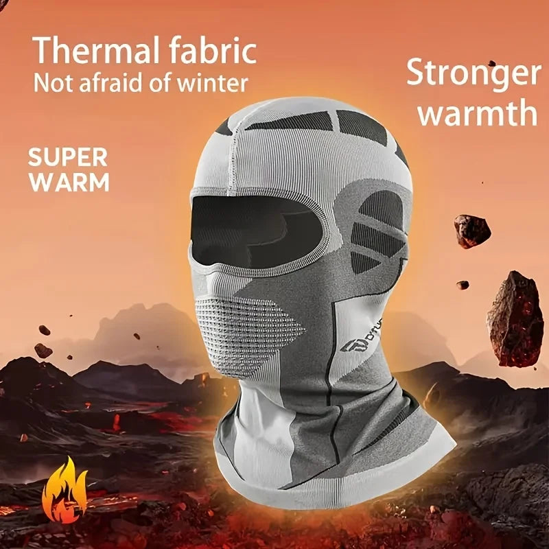 1pc Thickened Winter Sports Cap Ski Head Cover & Motorcycle Face Mask Adjustable Fit Windproof & Cold-Resistant
