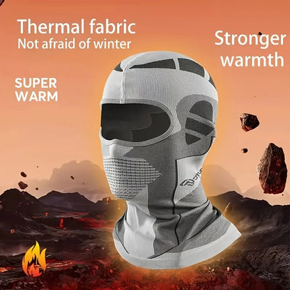 1pc Thickened Winter Sports Cap Ski Head Cover & Motorcycle Face Mask Adjustable Fit Windproof & Cold-Resistant