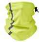 Winter Fleece Neck Warmer Reflective Neck Gaiter with Adjustable Drawstring Skiing Windproof Ski Neck Gaiter for Skiing Hiking