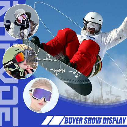 KAPVOE Sale OTG Photochromic Ski Snowboard Goggles Women Men Outdoor Sports Skiing Eyewear UV 400 Winter Snow Protection Glasses