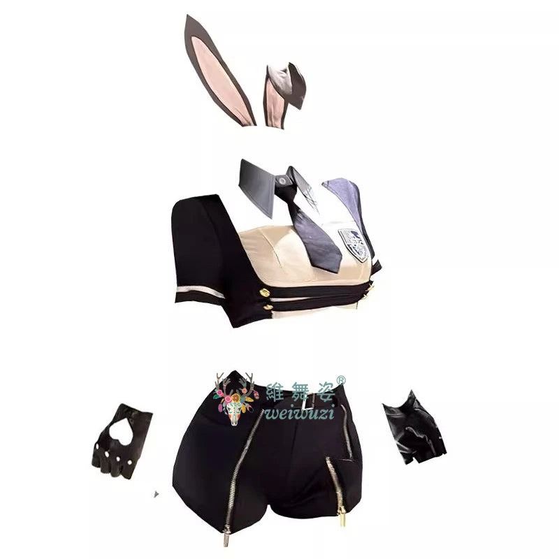 New Sexy Rabbit Search Officer Adult Women Cosplay Costume PoliceWomen Uniform Bunny Girl Stage Perfermance Fancy Suit NightClub