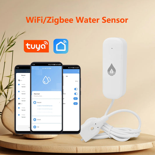 Tuya WiFi/Zigbee Water Sensor Underground Water Level Leak Detector Smart Home Security APP Remote Monitor Security Protection