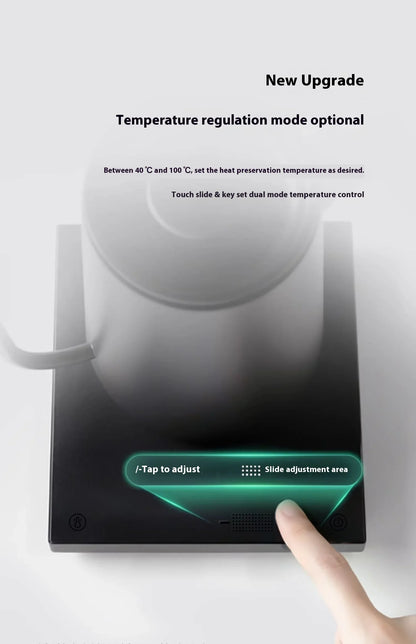 Timemore Fish Smart Electric Pour Over Kettle 600ml 220v Fine Mouth Temperature Control Customize Hand Brew Coffee Pot