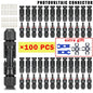 200/100/40/20/10 Pcs Photovoltaic Solar Connectors - 1000V 30A, 2.5/4/6mm² for PV/MC Cable, Panel Connectors Kit