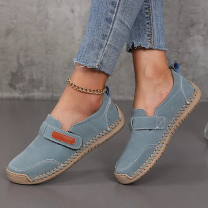 Handmade Leather Women Shoes Casual Comfortable Slip on Loafers Women Leather Shoes Moccasins Walking Shoes Summer Direct Sales