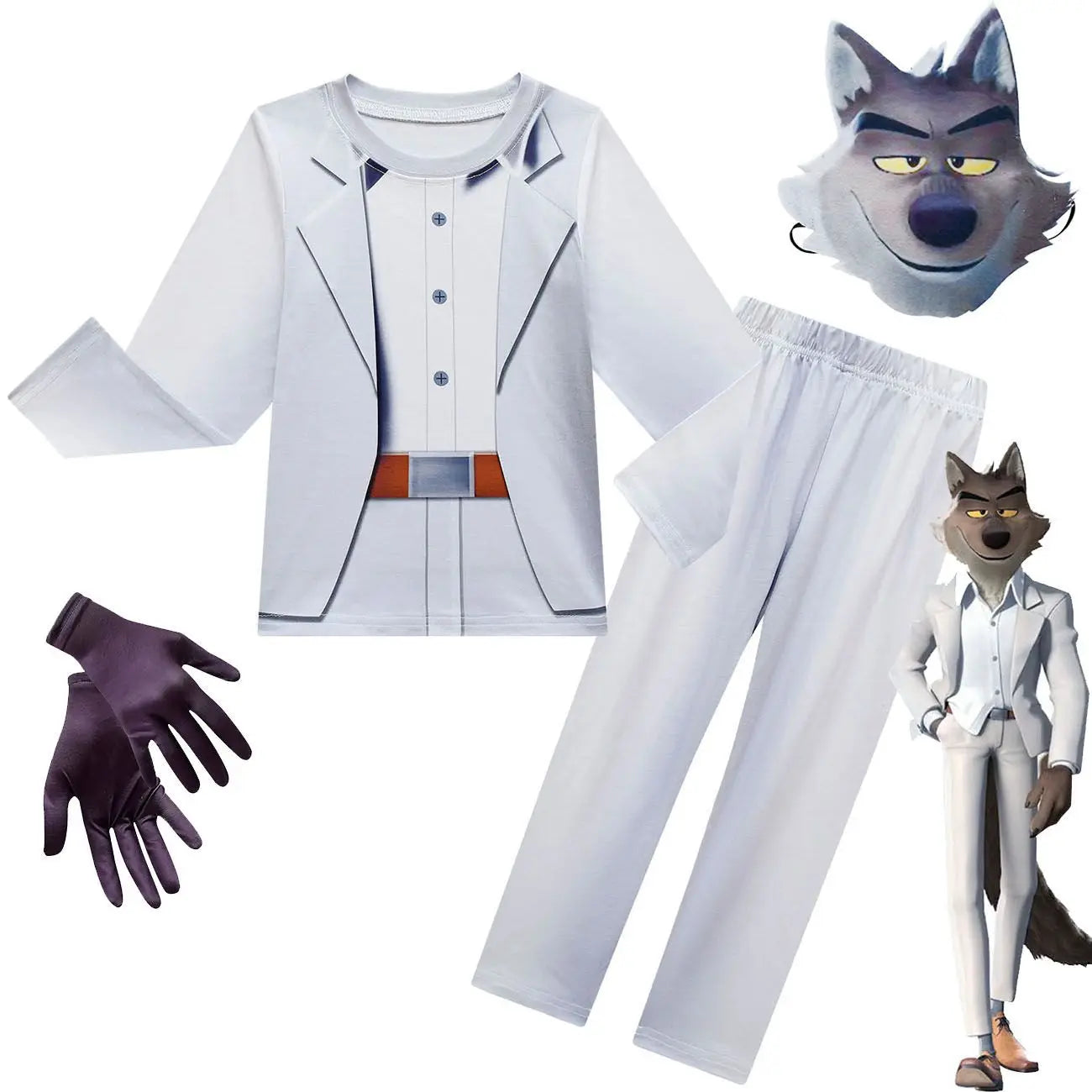 The Bad Guys Movie Cosplay Costume Bad Guys Mr.Wolf Piranha Snake Shark Cosplay Costume Halloween Party Uniform Birthday Gift