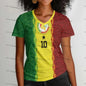 Women's Senegal Football Jersey V-Neck Tee African Team Pride Graphic Print Casual Breathable Sportswear Summer World Cup Fan Ge