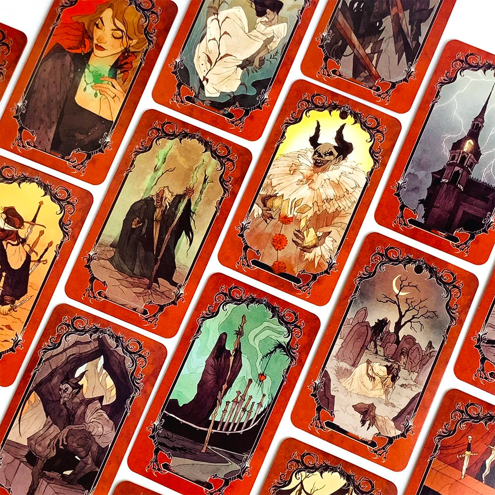 Hot-selling Tarot Deck A 78 Cards Family Gathering Cards Game Fortune Divination Board Game , Halloween and Christmas Gifts