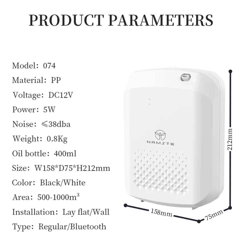 NAMSTE Smart Aroma Diffuser Hotels professional Fragrance Diffuser 1000m³ Large Room Aroma Machine With Fan Bluetooth ControlGoWisse.com