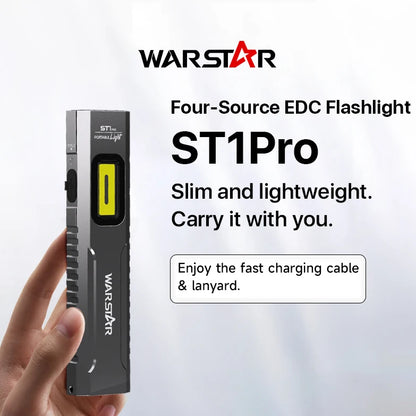 Portable Strong Light Work Light St1 Pro, 1500 High Lumens and High Brightness, Multi-Mode Operation, Aluminum Alloy Material, Durable and Drop-Resistant, Rechargeable Lithium Battery with 1000Mah High Capacity, Outdoor Emerg