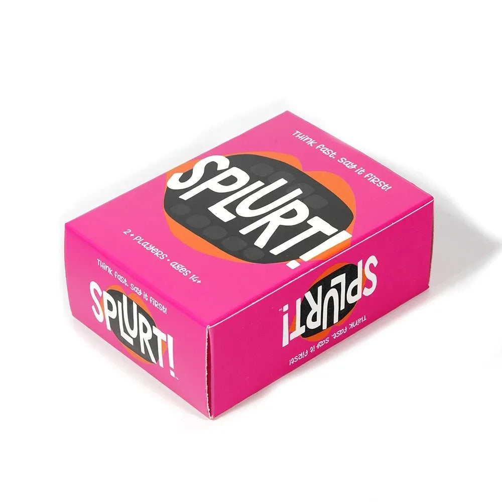 Splurt! Think Fast Say It First! Portable Party Card Travel Game Pink Board Game Birthday Gifts