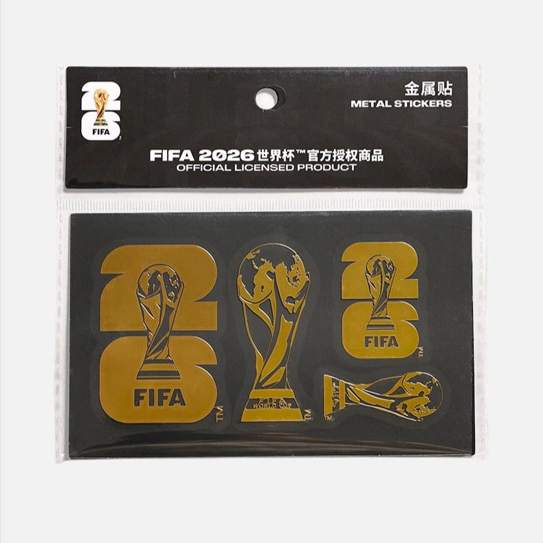 FIFA 2026 World Cup Metal Sticker Set, Cartoon Decals for Journal Decor, Creative Gift