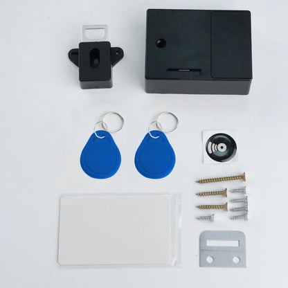 RFID Electronic Cabinet Lock Kit Furniture Lock Hidden DIY Lock for Wooden Cabinet Drawer Locker Cupboard with Card Access Card