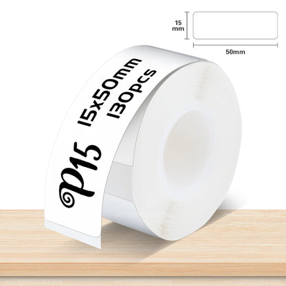 P15 Label Paper Roll White Adhesive Sticker for Marklife P15 P12 Q30 Q30S Label Printer 15*30mm 15*50mm Transparent Label Tape