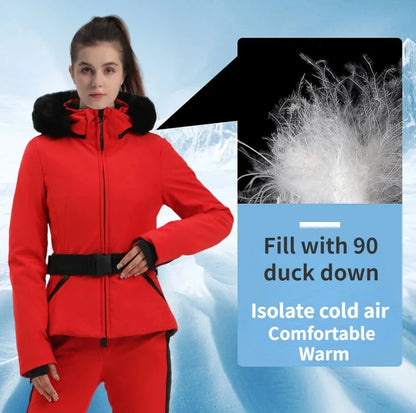 Skiing Jacket 2025 Mountain Snowboard Jackets Winter Hooded Woman Snow Jackets Outdoor Sports Outerwear Windproof Warm Tracksuit