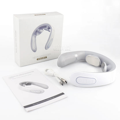Smart Back Neck Massager TENS Pulse Shoulder Neck Massage Cervical Heating Relieve Pain Muscle Health Care