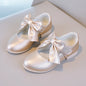 Girls Princess Shoes Shallow Bowknot Metallic Color Fashion Sweet Girl's Mary Janes Shoes Light Non-slip 26-36 Kids Ballet Flats