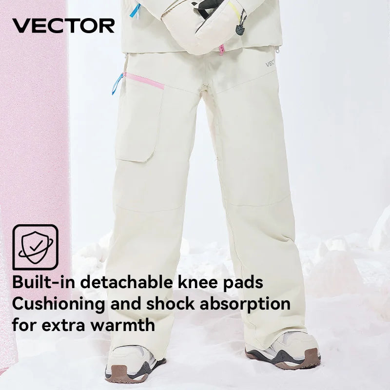 VECTOR  Woman Man Winter Ski Pants Outdoor High Quality Windproof Waterproof Warm Snow Trousers Winter Ski Snowboarding Pants