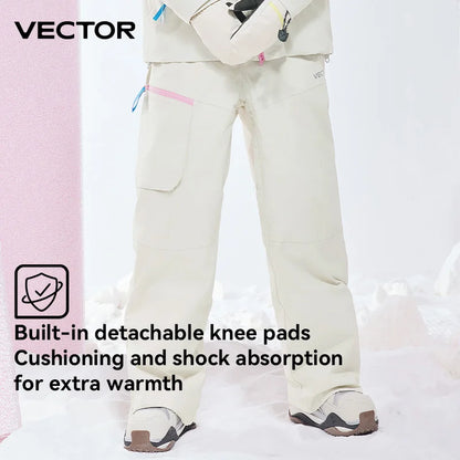 VECTOR  Woman Man Winter Ski Pants Outdoor High Quality Windproof Waterproof Warm Snow Trousers Winter Ski Snowboarding Pants
