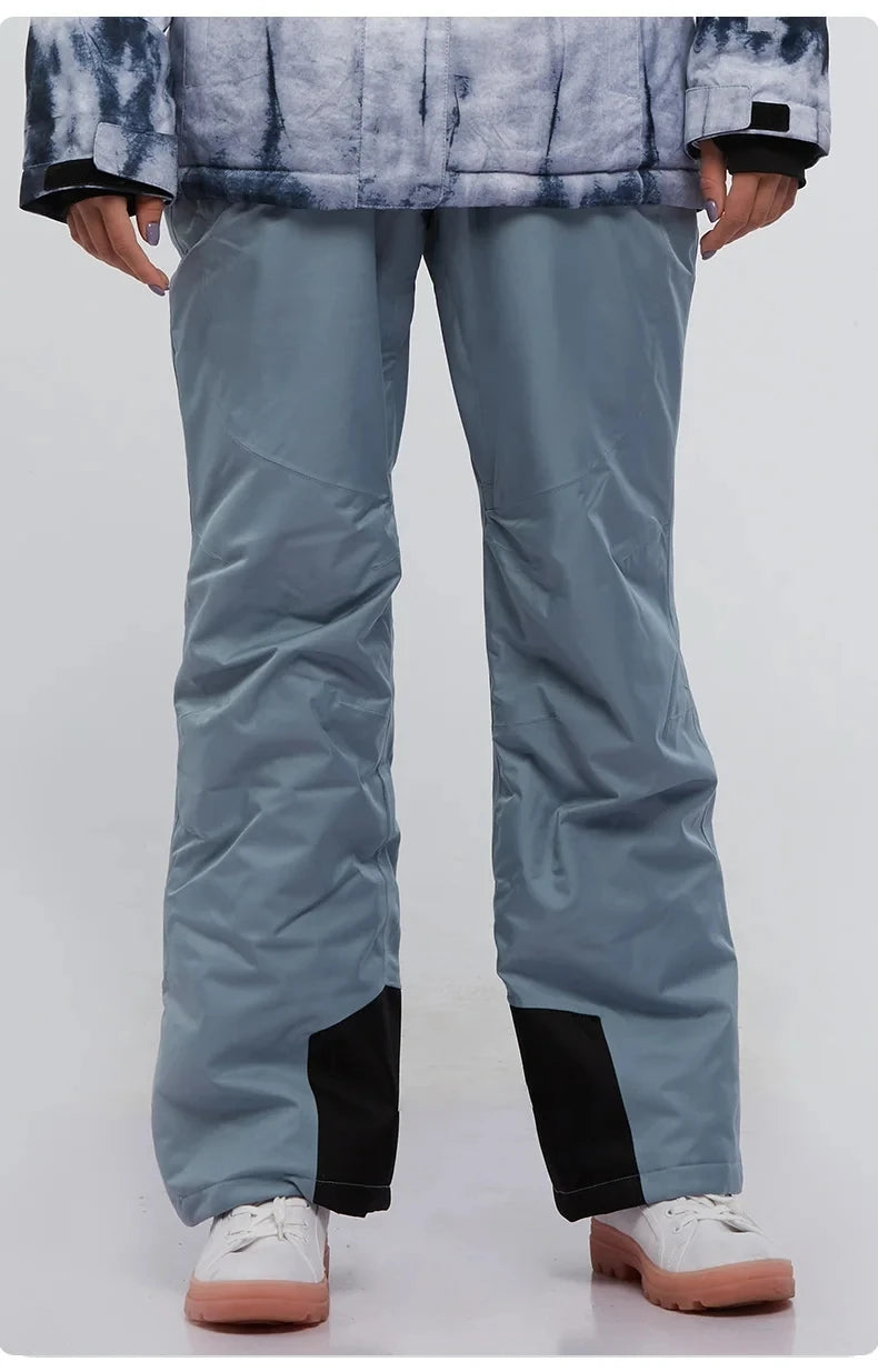 New High Quality Men Women Winter Thick Warm Skiing Pants Windproof Waterproof Breathable Suspender Trousers Snowboard Pants