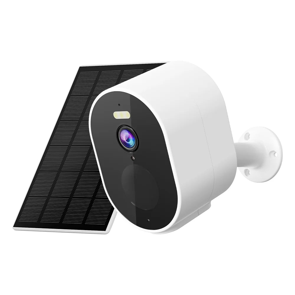 Waterproof Solar Powered WiFi Cameera Outdoor Home Security Camera Two-Way Audio PIR Motion Alarm Cloud Storage Battery Powered