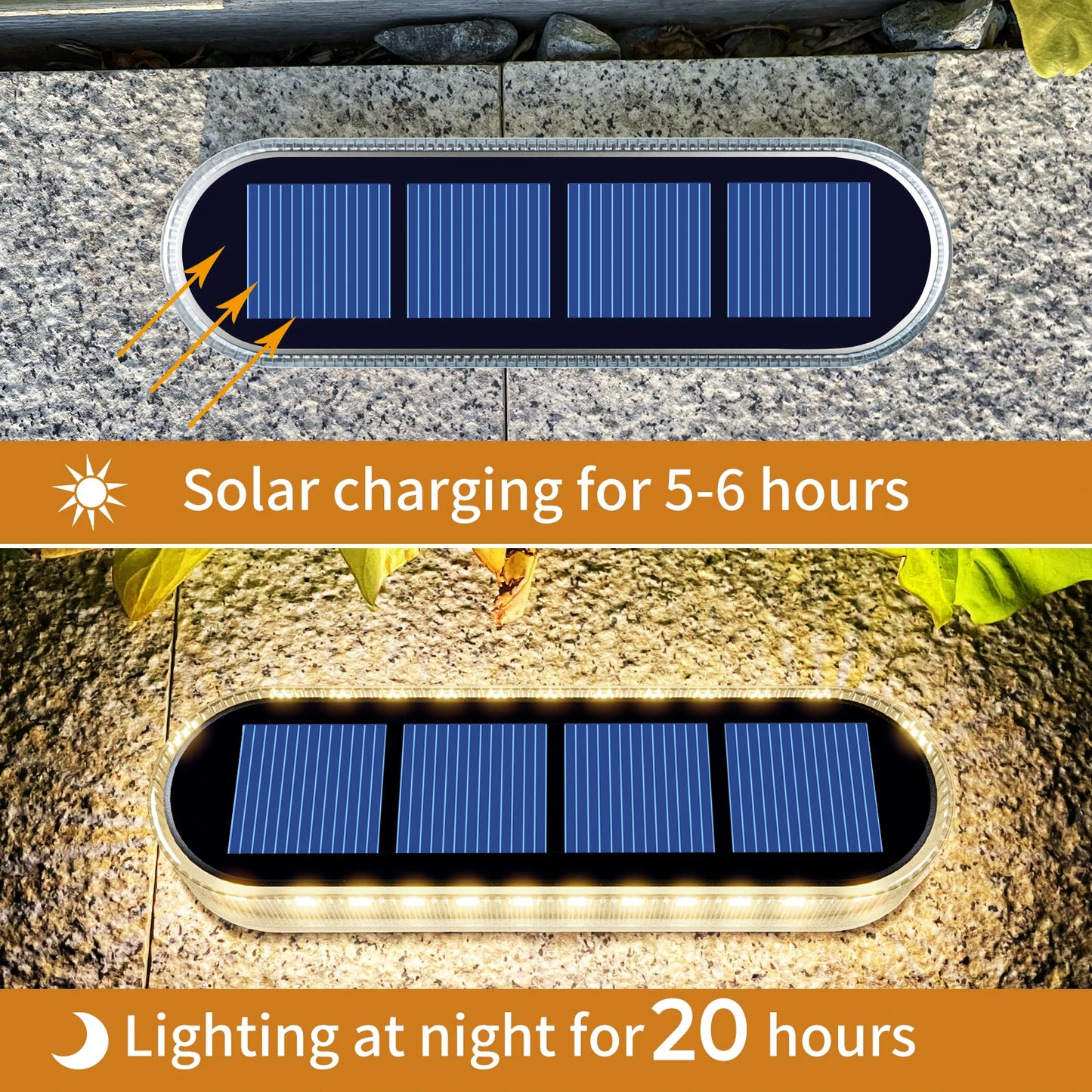 Solar Deck Lights 4 Counts Outdoor Step Lights Waterproof IP68 Led Solar Garden Lights for Stairs Fence Yard Patio Pathway