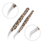Leopard Eyelash Tweezers Stainless Steel High Quality Lash Tweezer For Lashes Extension Anti-Static 3D Accurate Clip Makeup Tool