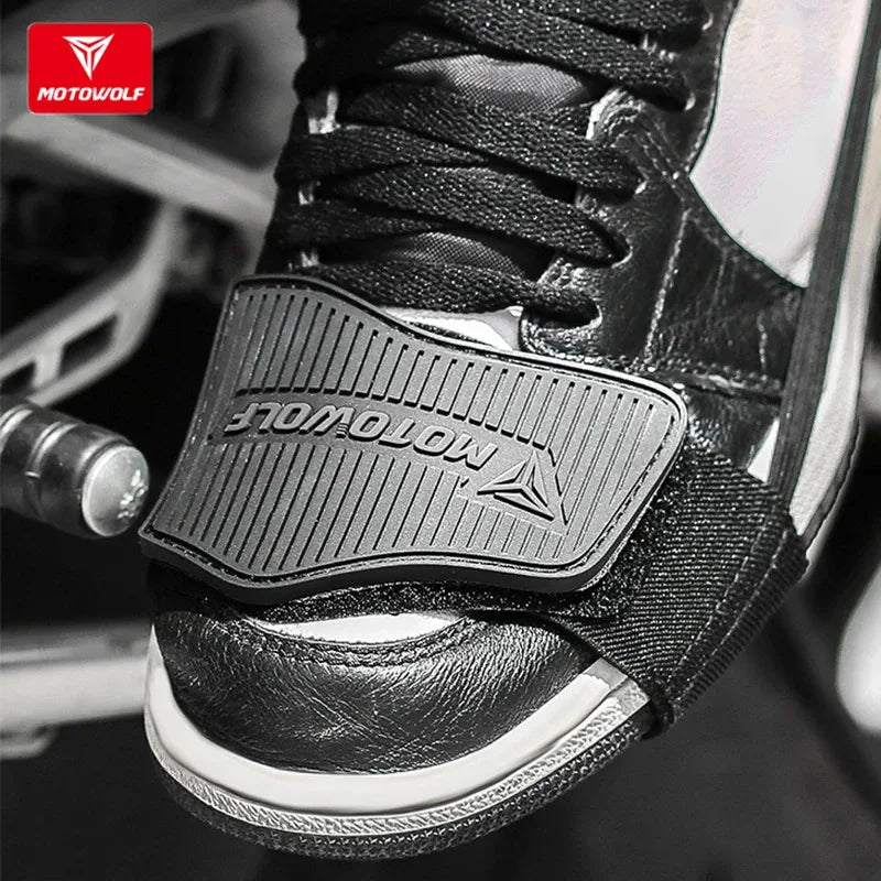 MOTOWOLF Motorcycle Shifter Protector Pad - Durable Anti-Slip Boot Cover, Universal Gear Shift Guard with Reinforced Toe Protect
