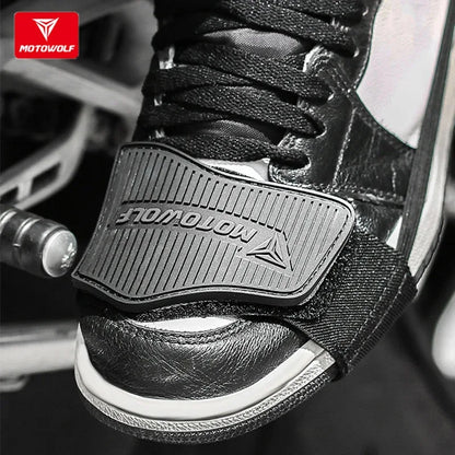 MOTOWOLF Motorcycle Shifter Protector Pad - Durable Anti-Slip Boot Cover, Universal Gear Shift Guard with Reinforced Toe Protect