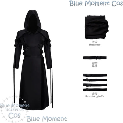 The Ghost Face Game Dead by Daylight Cosplay Disfraz mujer Black Costume Gothic Man Suit Full Set Halloween Carnival Customized