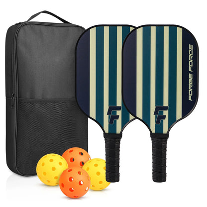 Pickleball Paddles Set of 2 USAPA Approved Fiberglass Pickle Ball Paddles with 4 Pickle Balls Durable Racket for Beginners