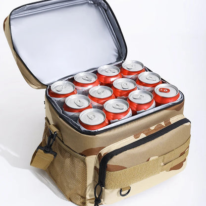 High-Capacity Tactical Thermal Cooler Bag Outdoor Insulated Lunch Box Work Leakproof Insulated Durable Lunch Bag for Men Meal Ca