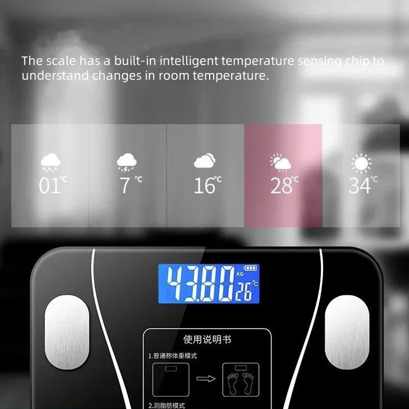 Electronic Scale Smart Bluetooth Weighing Human Charging Simple Weight Scale Weighing Household Fat Body Fat Measurement Scale